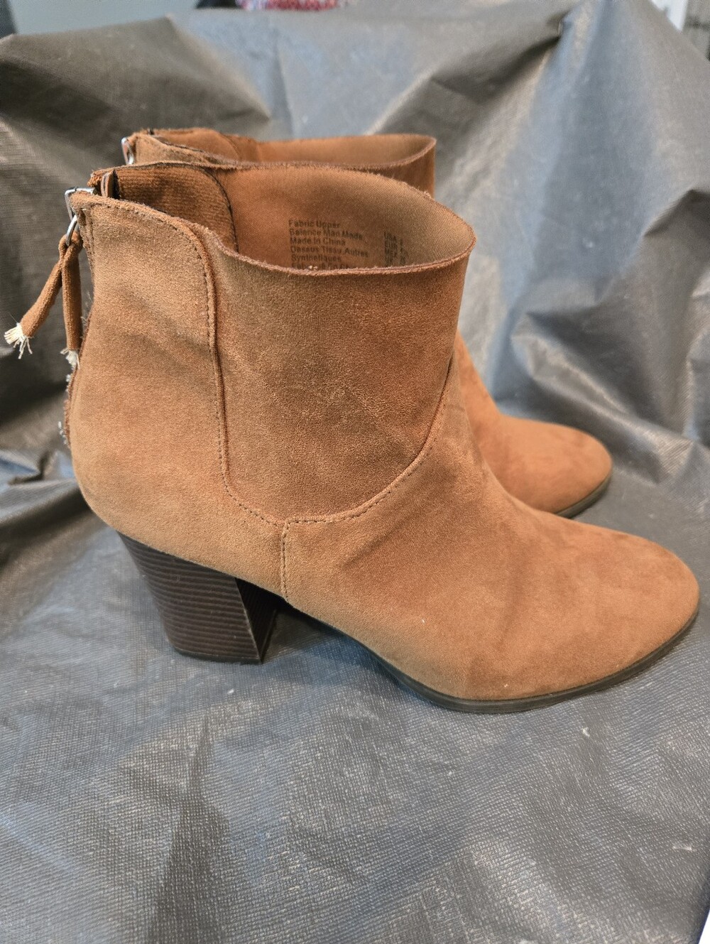 Brash Women's Suede Ankle Boots in Brown - Classic Block Heel
